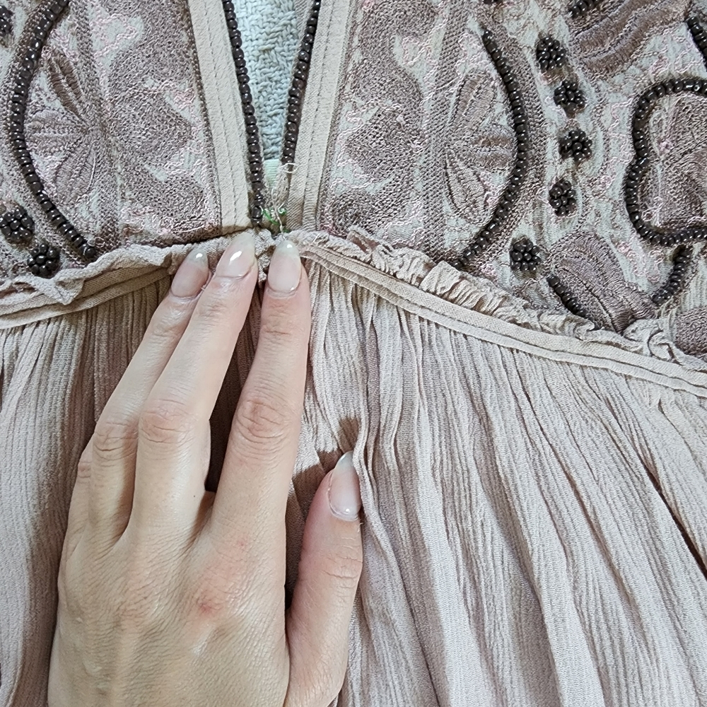 Rare Free People Embroidered/Beaded Dress - Picture 6 of 12